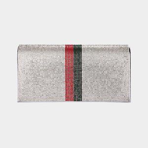 Bling Color Block Evening Clutch / Crossbody Bag